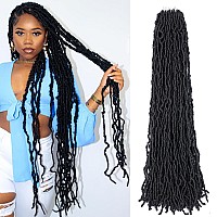 Faux Locs Crochet Hair Soft Locs 42 Inch 6 Packs Long Pre Looped Crochet Locs Goddess Locs Crochet Hair For Black Women Braiding