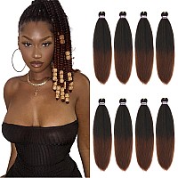 Zepin Pre Stretched Braiding Hair 12 Inch 8 Packs Professional Soft Yaki Braiding Hair For Braids Hot Water Setting Synthetic Cr