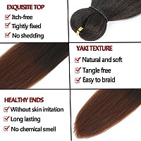 Zepin Pre Stretched Braiding Hair 12 Inch 8 Packs Professional Soft Yaki Braiding Hair For Braids Hot Water Setting Synthetic Cr