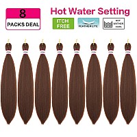 Atraente Pre Stretched Braiding Hair 26 Inch 8 Packs Light Brown Braiding Hair Long Prestretched Braiding Hair 30 Yaki Texture