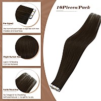 Full Shine Virgin Injection Tape In Hair Extensions Human Hair Color 2 Darker Brown Injected Human Hair Extensions Tape In 22 In