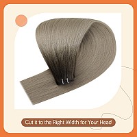 Full Shine Genius Weft Human Hair Extensions Hand Tied Weft Hair Extensions Virgin Hair Color Brown To Golden Brown Mix Blonde H