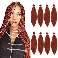 Zepin Pre Stretched Braiding Hair 16 Inch 8 Packs Professional Soft Yaki Braiding Hair For Braids Hot Water Setting Synthetic Cr