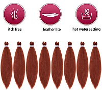 Zepin Pre Stretched Braiding Hair 16 Inch 8 Packs Professional Soft Yaki Braiding Hair For Braids Hot Water Setting Synthetic Cr