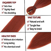 Zepin Pre Stretched Braiding Hair 16 Inch 8 Packs Professional Soft Yaki Braiding Hair For Braids Hot Water Setting Synthetic Cr