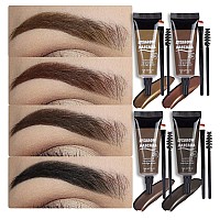 Tinted Thickening Eyebrow Mascara With Two Eyebrow Brushes Brow Fast Sculpt Waterproof Transferproof Eyebrow Tinting Kit Cruel