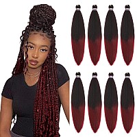 Zepin Pre Stretched Braiding Hair 16 Inch 8 Packs Professional Soft Yaki Braiding Hair For Braids Hot Water Setting Synthetic Cr