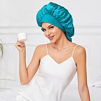 Satin Bonnet Silk Bonnet For Sleeping Double Layer Large Hair Bonnets For Women Men Natural Curly Hair Shower Cap