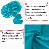 Satin Bonnet Silk Bonnet For Sleeping Double Layer Large Hair Bonnets For Women Men Natural Curly Hair Shower Cap