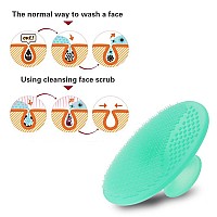 6 Pack Face Scrubber Soft Silicone Facial Cleansing Brush Exfoliator Blackhead Acne Pore Pad Cradle Cap Wash For Deep Cleaning