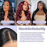 Fascara 5X5 Wear And Go Glueless Wig 180 Density Body Wave Lace Closure Human Hair Wig 26Inch Glueless Wig 5X5 Hd Lace Closure