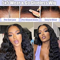 Fascara 5X5 Wear And Go Glueless Wig 180 Density Body Wave Lace Closure Human Hair Wig 26Inch Glueless Wig 5X5 Hd Lace Closure