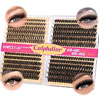 Calphdiar Lash Clusters 40D60D80D100D Eyelash Clusters 474Pcs Individual Lashes D Curl Cluster Eyelash Extensions 816Mm Wisp