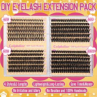 Calphdiar Lash Clusters 40D60D80D100D Eyelash Clusters 474Pcs Individual Lashes D Curl Cluster Eyelash Extensions 816Mm Wisp