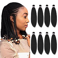 Zepin Pre Stretched Braiding Hair 12 Inch 8 Packs Professional Soft Yaki Braiding Hair For Braids Hot Water Setting Synthetic Cr