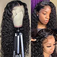 Cheetahbeauty Deep Wave 13X6 Hd Transparent Lace Front Wigs Brazilian 10A Grade Deep Curly Human Hair Wigs For Black Women Pre P