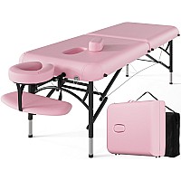 Cloris 84 Professional Massage Table Portable 2 Folding Lightweight Facial Salon Spa Tattoo Bed Height Adjustable With Carryin