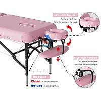 Cloris 84 Professional Massage Table Portable 2 Folding Lightweight Facial Salon Spa Tattoo Bed Height Adjustable With Carryin