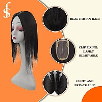 Full Shine Topper Hair Extensions 18Inch Hair Extensions Human Hair Toupee 3 5Inch Color 1B Off Black Hair Extensions Free Par