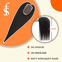 Full Shine Topper Hair Extensions 18Inch Hair Extensions Human Hair Toupee 3 5Inch Color 1B Off Black Hair Extensions Free Par