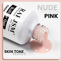 Rarjsm Rubber Base Gel Nail Polish Nude Spanish Pink Skin Tone Rubber Base Gel For Nails Natural Nude Color French Manicure Brus