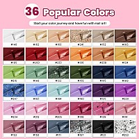 Vanreesa 36 Colors Gel Nail Polish Set 40 Pcs Gel Polish Kit Base Coat Glossy Matte Top Coat Nail Polish Set Nude Brown Red Ye