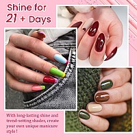 Vanreesa 36 Colors Gel Nail Polish Set 40 Pcs Gel Polish Kit Base Coat Glossy Matte Top Coat Nail Polish Set Nude Brown Red Ye