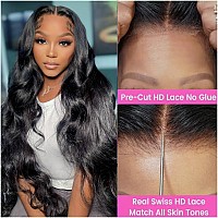 Uesoels Ready To Go Glueless Wigs Human Hair 6X4 Lace Closure Wigs Human Hair 12A Body Wave Lace Front Wigs Human Hair Unprocess