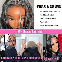 Uesoels Glueless Wigs Human Hair Pre Plucked Pre Cut 30 Inch Body Wave Lace Closure Wigs Human Hair 12A 200 Density Ready To Go