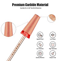 Depvko 5 In 1 Nail Drill Bits 332 Carbide Tungsten Bits Two Way Rotate Professional Advanced Safety Cuticle Bits For Nail