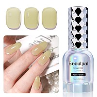 Beautpal Sheer Green Gel Nail Polish 15Ml Jelly Translucent Color 024 Uv Light Cure Gel Polish For Nail Art Diy Manicure And Pe