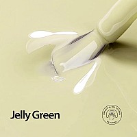 Beautpal Sheer Green Gel Nail Polish 15Ml Jelly Translucent Color 024 Uv Light Cure Gel Polish For Nail Art Diy Manicure And Pe