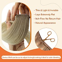 Full Shine Genius Weft Hair Extensions Sew In Hair Extensions Virgin Hair Machine Remy Hair Weft Extensions Color Brown To Plati