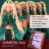 Lumiere 613 Lace Front Wig Human Hair 28 Inch 210 Density Body Wave 13X4 Hd Lace Frontal Wig Blonde Wig Human Hair Glueless Wig