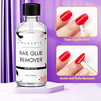 Makartt Nail Glue Remover Set For Press On Nails 2 Bottles 50Ml Glue Off Debonder For Glue On Nailssemicure Stickers And Nail