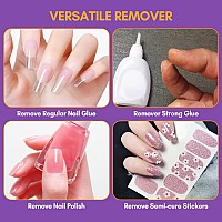 Makartt Nail Glue Remover Set For Press On Nails 2 Bottles 50Ml Glue Off Debonder For Glue On Nailssemicure Stickers And Nail