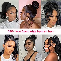 Umeiw 360 Lace Front Wigs Human Hair Pre Plucked Transparent Lace Frontal Wigs For Black Women With Baby Hair 360 Hd Full Lace H