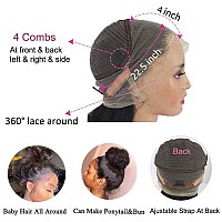 Umeiw 360 Lace Front Wigs Human Hair Pre Plucked Transparent Lace Frontal Wigs For Black Women With Baby Hair 360 Hd Full Lace H