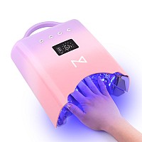 M Neo Cordless Rechargeable Nail Curing Lamp 78W With 4 Lcd Time Display Timer Auto Sensor And Spacious Interior For All H