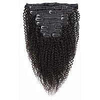 Vtaozi Curly Clip In Hair Extensions Real Human Hair For Black Women Brazilian 3C 4A Kinky Curly Human Hair Clip In Extensions 1