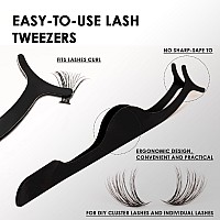 Diy Lash Extension Kit 200Pcs Cluster Lashes Kit 40D Lash Clusters Individual Eyelash Extensions Kit With Lash Bond Seal For F