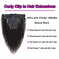 Vtaozi Curly Clip In Hair Extensions Real Human Hair For Black Women Brazilian 3C 4A Kinky Curly Human Hair Clip In Extensions 1