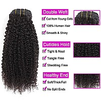 Vtaozi Curly Clip In Hair Extensions Real Human Hair For Black Women Brazilian 3C 4A Kinky Curly Human Hair Clip In Extensions 1