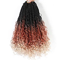 10Inch Goddess Box Braids Crochet Hair Box Braids Crochet Hair For Black Women Pre Looped Crochet Hair With Curly Ends Bohemian