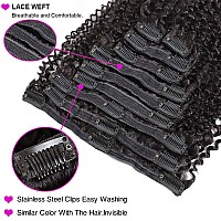 Vtaozi Curly Clip In Hair Extensions Real Human Hair For Black Women Brazilian 3C 4A Kinky Curly Human Hair Clip In Extensions 1