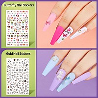 Teenitor Press On Nails Long Fake Nails Kit 10 Colors Matte Press On Nail 10 Colors Glossy Press On Nails 4 Colors Glitter Pr