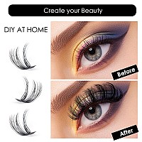 Lash Clusters 320Pcs Individual Lashes 40D Diy Lash Extensions D Curl Lash Clusters False Eyelashes Natural Look 1016Mm Mix Clu