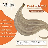 Full Shine Genius Weft Hair Extensions Human Hair Sah Blonde Hair Extensions Sew In Hand Tied Extensions Virgin Hair Color Ash B