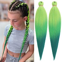 Leeven 2 Packs Pre Stretched Braiding Hair 26 Inch Professional Soft Yaki Braiding Hair For Butterfly Braids Hot Water Setting S