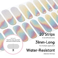 Nailog Semi Cured Gel Nail Strips 20 Pcs Gel Nail Stickers Buy 2 Get 1 Uv Lamp Extra Long Nail Wraps With Glossy Gel Finish